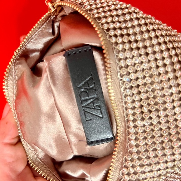 Zara Silver Rhinestone Shoulder Bag - Picture 3 of 9